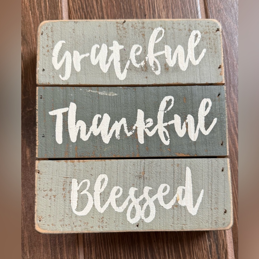 Rustic Wooden Sign with Inspirational Words